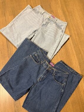 Edikted Low Rise Baggy Jean Lot: 2 Pairs- Size Medium